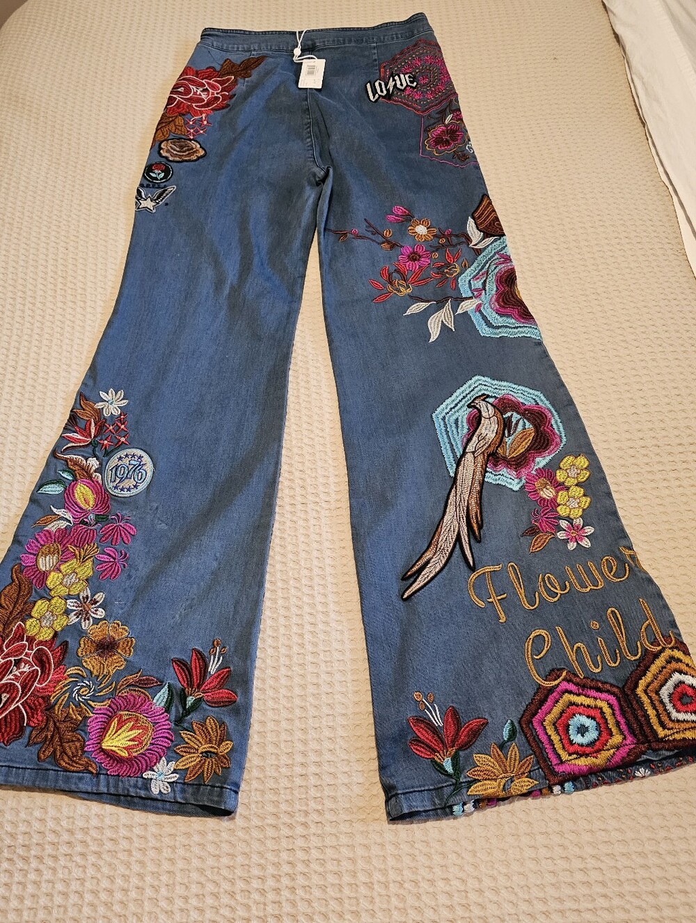 Spell & The Gypsy Collective Flower Child Stretch Denim Flares – New With Tags - Picture 7 of 15